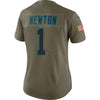 Image of Cam Newton Carolina Panthers Women's Salute to Service Limited Jersey - Olive 2019