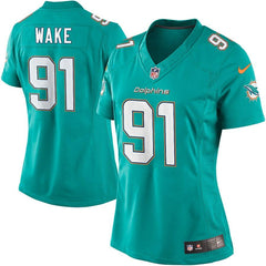 Cameron Wake Miami Dolphins Women's Limited Jersey - Aqua 2019