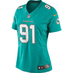 Cameron Wake Miami Dolphins Women's Limited Jersey - Aqua 2019