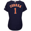 Image of Carlos Correa Houston Astros Majestic Women's Alternate Cool Base Player Jersey - Navy 2019