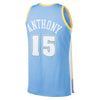 Image of Carmelo Anthony Denver Nuggets Mitchell &amp; Ness 2003-04 Hardwood Classics Swingman Jersey - Light Blue 2019