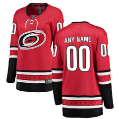 Carolina Hurricanes Women's Home Breakaway Custom Jersey - Red 2019