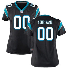 Carolina Panthers Women's Custom Game Jersey - Black 2019