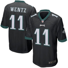 Carson Wentz Philadelphia Eagles Game Jersey - Black 2019