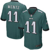 Image of Carson Wentz Philadelphia Eagles Game Jersey - Green 2019