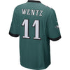 Image of Carson Wentz Philadelphia Eagles Game Jersey - Green 2019