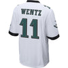 Image of Carson Wentz Philadelphia Eagles Game Jersey - White 2019