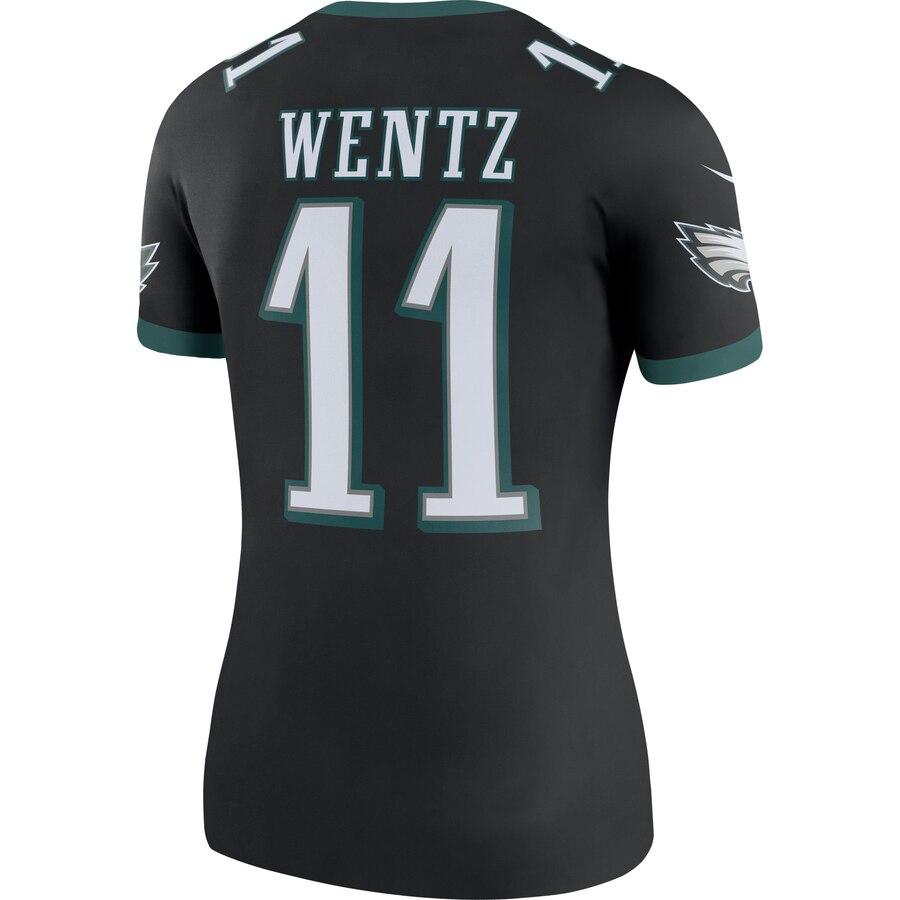 Carson Wentz Philadelphia Eagles Women's Color Rush Legend Jersey - Black 2019