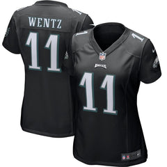 Carson Wentz Philadelphia Eagles Women's Game Event Jersey – Black 2019