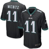 Image of Carson Wentz Philadelphia Eagles Youth Game Jersey - Black 2019