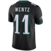 Image of Carson Wentz Philadelphia Eagles Youth Vapor Untouchable Limited Player Jersey - Black 2019