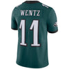 Image of Carson Wentz Philadelphia Eagles Youth Vapor Untouchable Limited Player Jersey - Midnight Green 2019