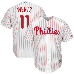 Carson Wentz Philadelphia Phillies Majestic x MLB Crossover Cool Base Player Jersey - White 2019