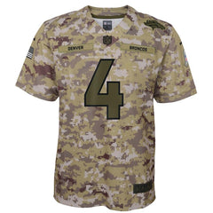 Case Keenum Denver Broncos Youth Salute to Service Game Jersey - Camo 2019