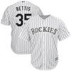 Image of Chad Bettis Colorado Rockies Majestic Home Cool Base Jersey - White 2019