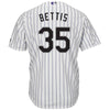 Image of Chad Bettis Colorado Rockies Majestic Home Cool Base Jersey - White 2019
