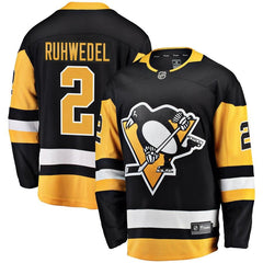 Chad Ruhwedel Pittsburgh Penguins Home Breakaway Player Jersey – Black 2019