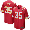 Image of Charcandrick West Kansas City Chiefs Game Jersey - Red 2019