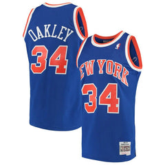 Charles Oakley New York Knicks Mitchell &amp; Ness 1991-92 Hardwood Classics Swingman Jersey – Blue 2019