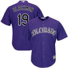 Image of Charlie Blackmon Colorado Rockies Majestic Alternate Official Cool Base Replica Player Jersey - Purple 2019
