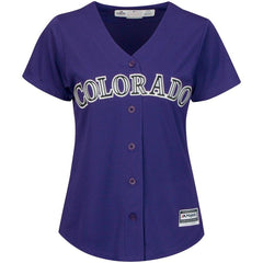 Charlie Blackmon Colorado Rockies Majestic Women's Cool Base Replica Player Jersey – Purple 2019