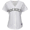 Image of Charlie Blackmon Colorado Rockies Majestic Women's Cool Base Replica Player Jersey – White 2019