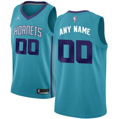 Charlotte Hornets Jordan Brand Swingman Custom Jersey Teal - Icon Edition 2019