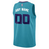 Image of Charlotte Hornets Jordan Brand Swingman Custom Jersey Teal - Icon Edition 2019
