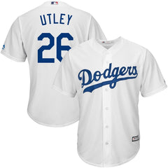 Chase Utley Los Angeles Dodgers Majestic Cool Base Player Jersey - White 2019