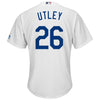 Image of Chase Utley Los Angeles Dodgers Majestic Cool Base Player Jersey - White 2019