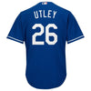 Image of Chase Utley Los Angeles Dodgers Majestic Official Cool Base Player Jersey - Royal 2019