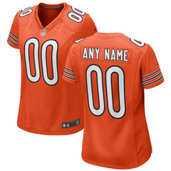 Chicago Bears Women's Alternate Custom Game Jersey – Orange 2019