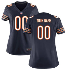 Chicago Bears Women's Custom Game Jersey - Navy Blue 2019