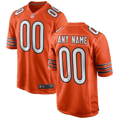 Chicago Bears Youth Alternate Custom Game Jersey – Orange 2019