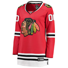 Chicago Blackhawks Women's Home Breakaway Custom Jersey - Red 2019