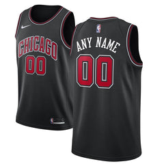 Chicago Bulls Custom Swingman Jersey Black - Statement Edition 2019