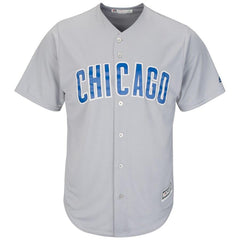 Chicago Cubs Majestic Road Cool Base Custom Jersey – Gray 2019