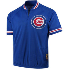 Chicago Cubs Mitchell & Ness Cooperstown Collection Mesh Batting Practice Quarter-Zip Jersey - Royal 2019