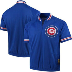 Chicago Cubs Mitchell &amp; Ness Cooperstown Collection Mesh Batting Practice Quarter-Zip Jersey - Royal 2019