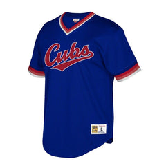 Chicago Cubs Mitchell & Ness Cooperstown Collection Mesh Wordmark V-Neck Jersey – Royal 2019