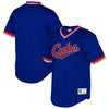 Image of Chicago Cubs Mitchell &amp; Ness Cooperstown Collection Mesh Wordmark V-Neck Jersey – Royal 2019