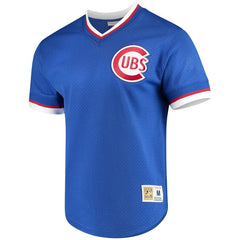 Chicago Cubs Mitchell & Ness Mesh V-Neck Jersey – Royal 2019