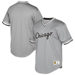 Chicago White Sox Mitchell &amp; Ness Cooperstown Collection Mesh Wordmark V-Neck Jersey – Gray 2019