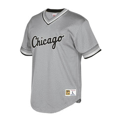 Chicago White Sox Mitchell & Ness Cooperstown Collection Mesh Wordmark V-Neck Jersey – Gray 2019