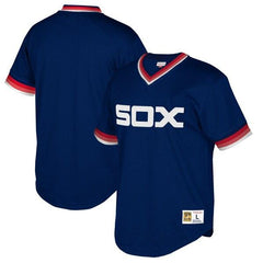 Chicago White Sox Mitchell &amp; Ness Cooperstown Collection Mesh Wordmark V-Neck Jersey – Navy 2019