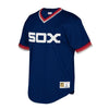 Image of Chicago White Sox Mitchell &amp; Ness Cooperstown Collection Mesh Wordmark V-Neck Jersey – Navy 2019