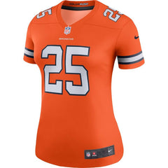 Chris Harris Jr Denver Broncos Women's Color Rush Legend Jersey - Orange 2019