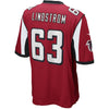 Image of Chris Lindstrom Atlanta Falcons 2019 NFL Draft First Round Pick Game Jersey – Red 2019