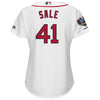 Image of Chris Sale Boston Red Sox Majestic Women's World Series Champions Home Cool Base Player Jersey – White 2019