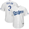 Image of Chris Taylor Los Angeles Dodgers Majestic Cool Base Player Replica Jersey – White 2019